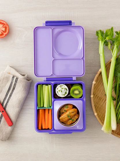 OmieBox lunchbox z termosem i przegródkami PURPLE PLUM