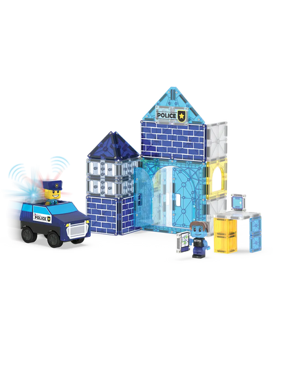 Klocki Magnetyczne Police Station Magna-Tiles BEBE Concept 