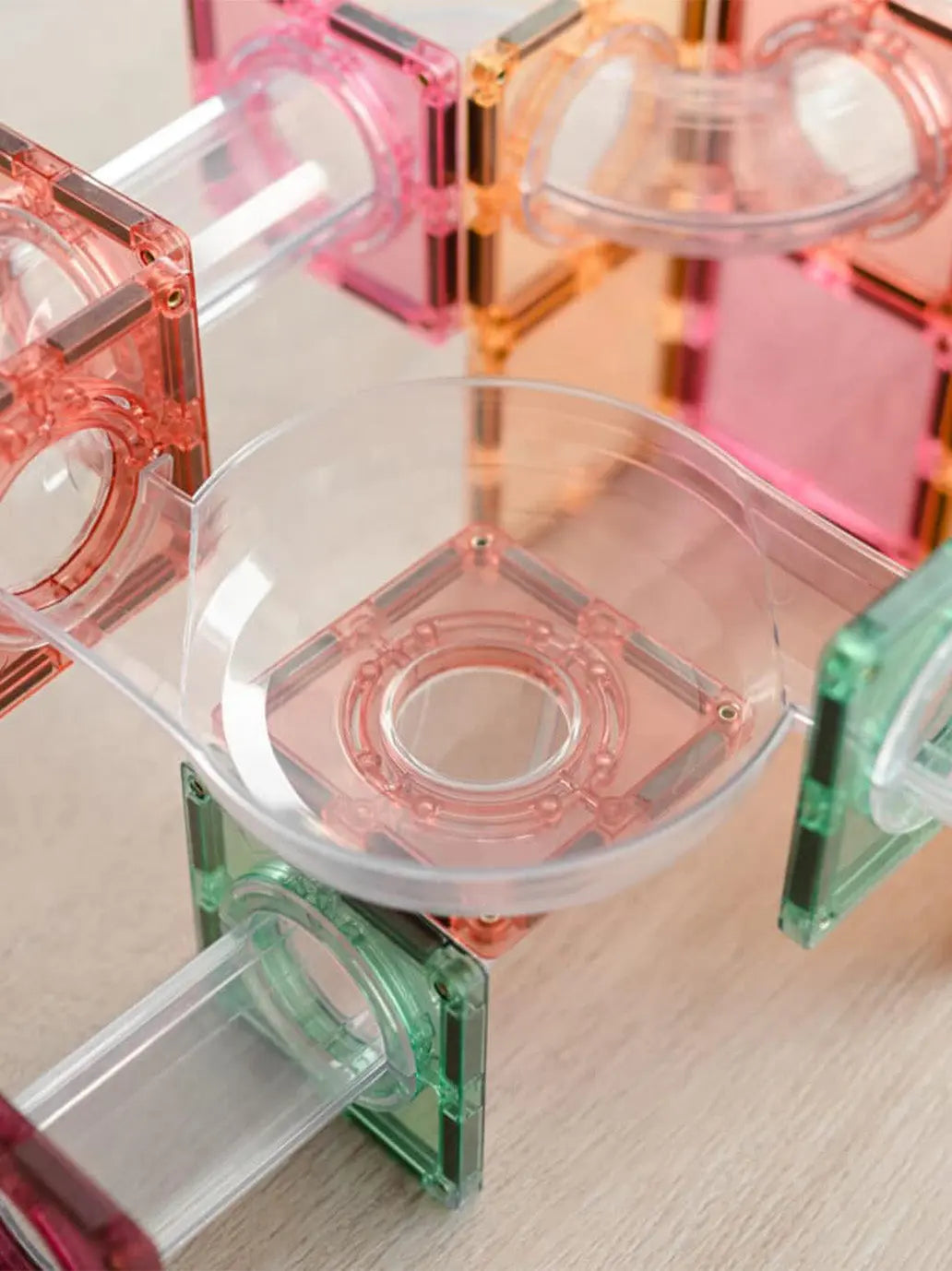 Klocki magnetyczne kulodrom Pastel Ball Run Expansion Pack Connetix BÉBÉ Concept 