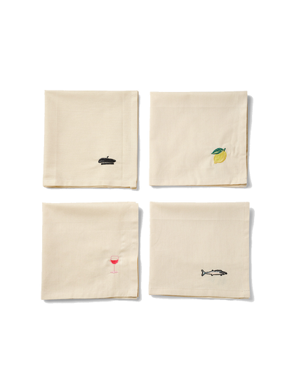 Zestaw bawełnianych serwetek Napkin Set Midnatt BÉBÉ Concept