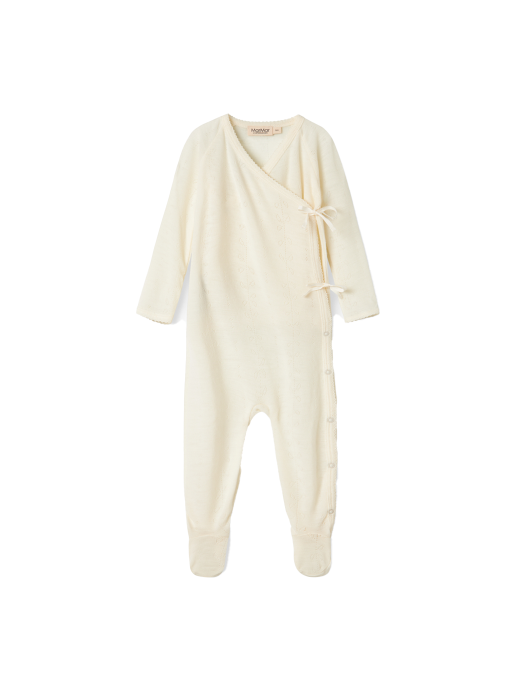 Śpioszki niemowlęce merino Rubetta Pointelle MarMar Copenhagen BÉBÉ Concept 