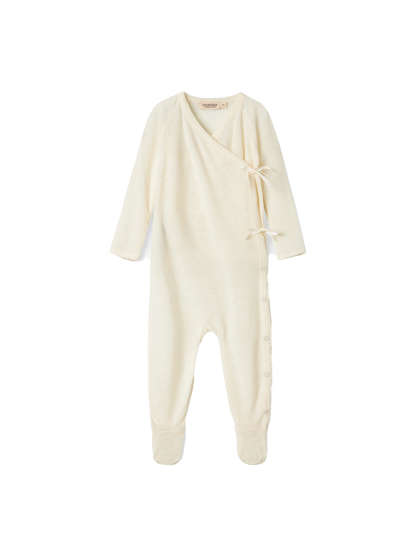 Śpioszki niemowlęce merino Rubetta Pointelle MarMar Copenhagen BÉBÉ Concept 