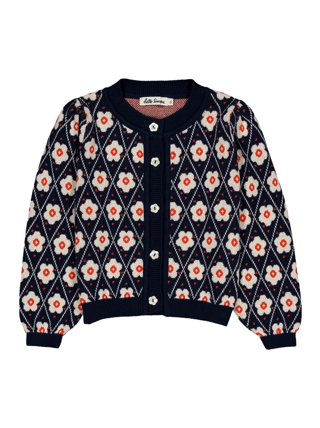 Kardigan Lison cardigan Navy Flower Hello Simone BÉBÉ Concept 