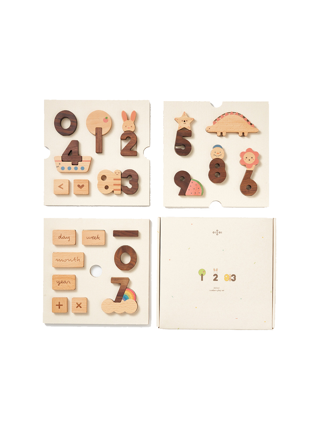 OUTLET Zestaw drewnianych cyfr Numbers Play Block Set bébé concept BÉBÉ Concept 