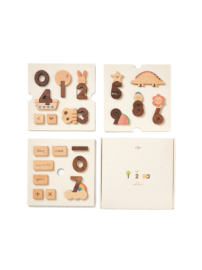 OUTLET Zestaw drewnianych cyfr Numbers Play Block Set bébé concept BÉBÉ Concept 