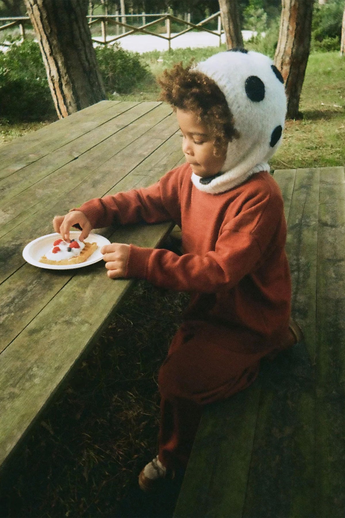Kominiarka merino dla dzieci Dots