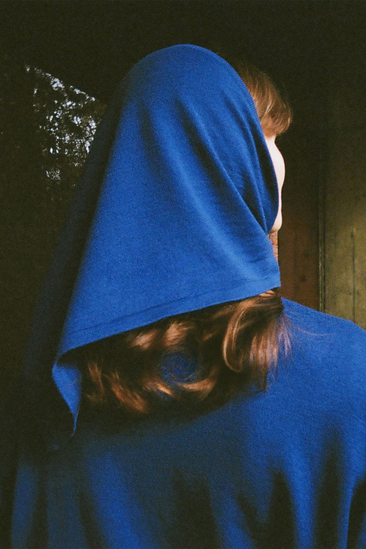 Trójkątny szal merino Triangle Bandana Fine COBALT BLUE
