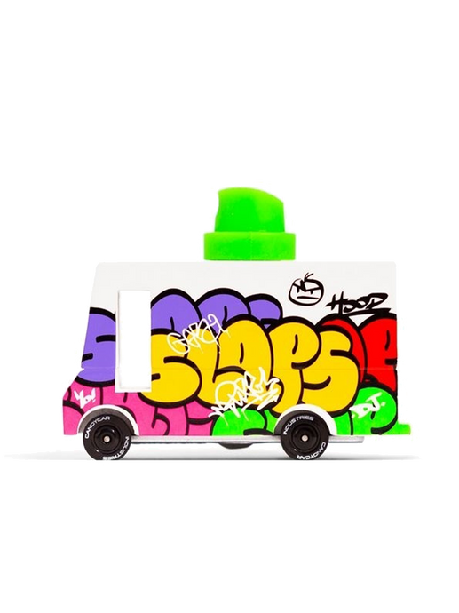 Malé auto Candy Van graffitti
