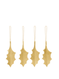 Ozdoby świąteczne Holly Leaf Ornaments BRASS
