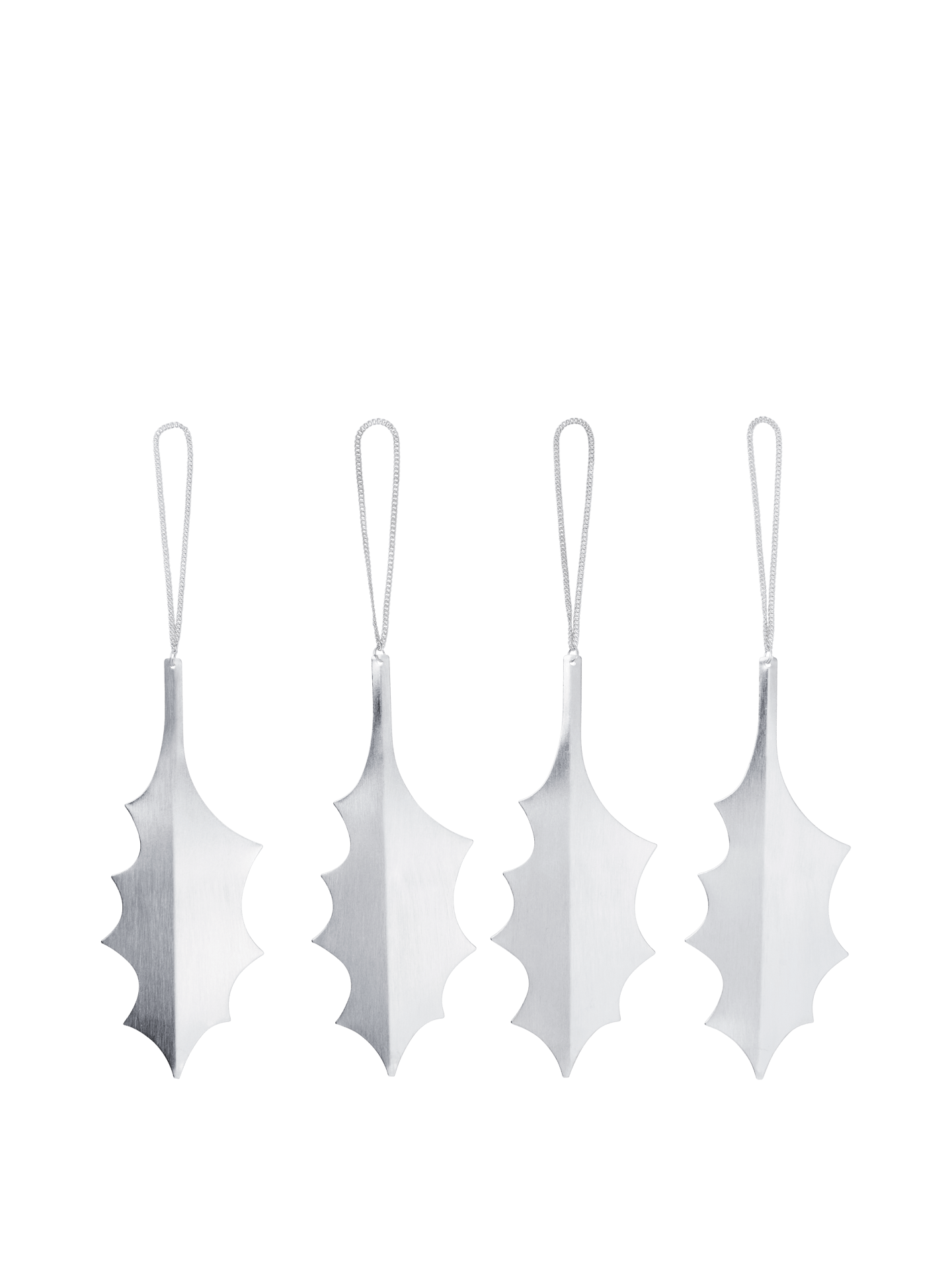 Holly Leaf Ornaments SILVER