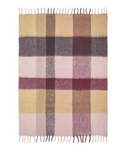 Koc Blur Mohair Blanket BUTTER/PALE ROSE