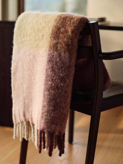 Koc Blur Mohair Blanket BUTTER/PALE ROSE