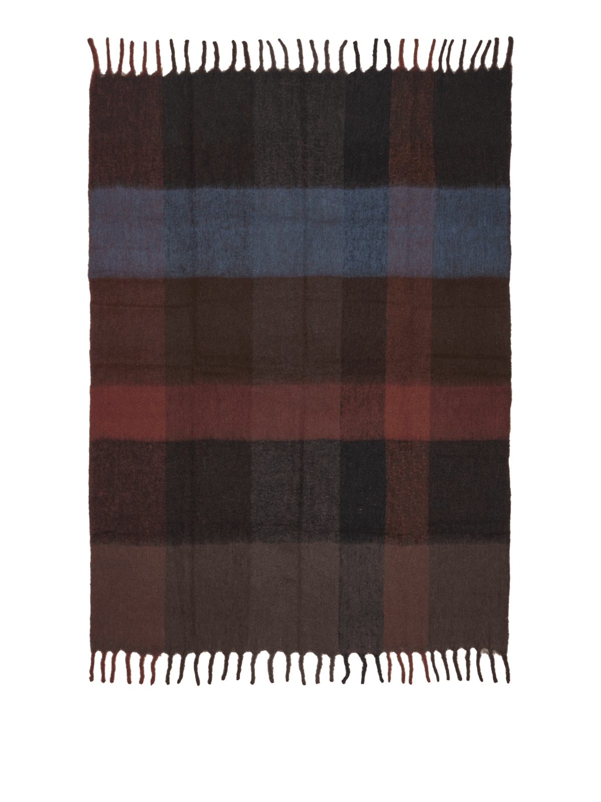 Koc Blur Mohair Blanket DARK CHOCOLATE/OXIDE RED