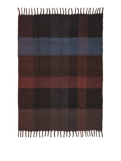 Koc Blur Mohair Blanket DARK CHOCOLATE/OXIDE RED