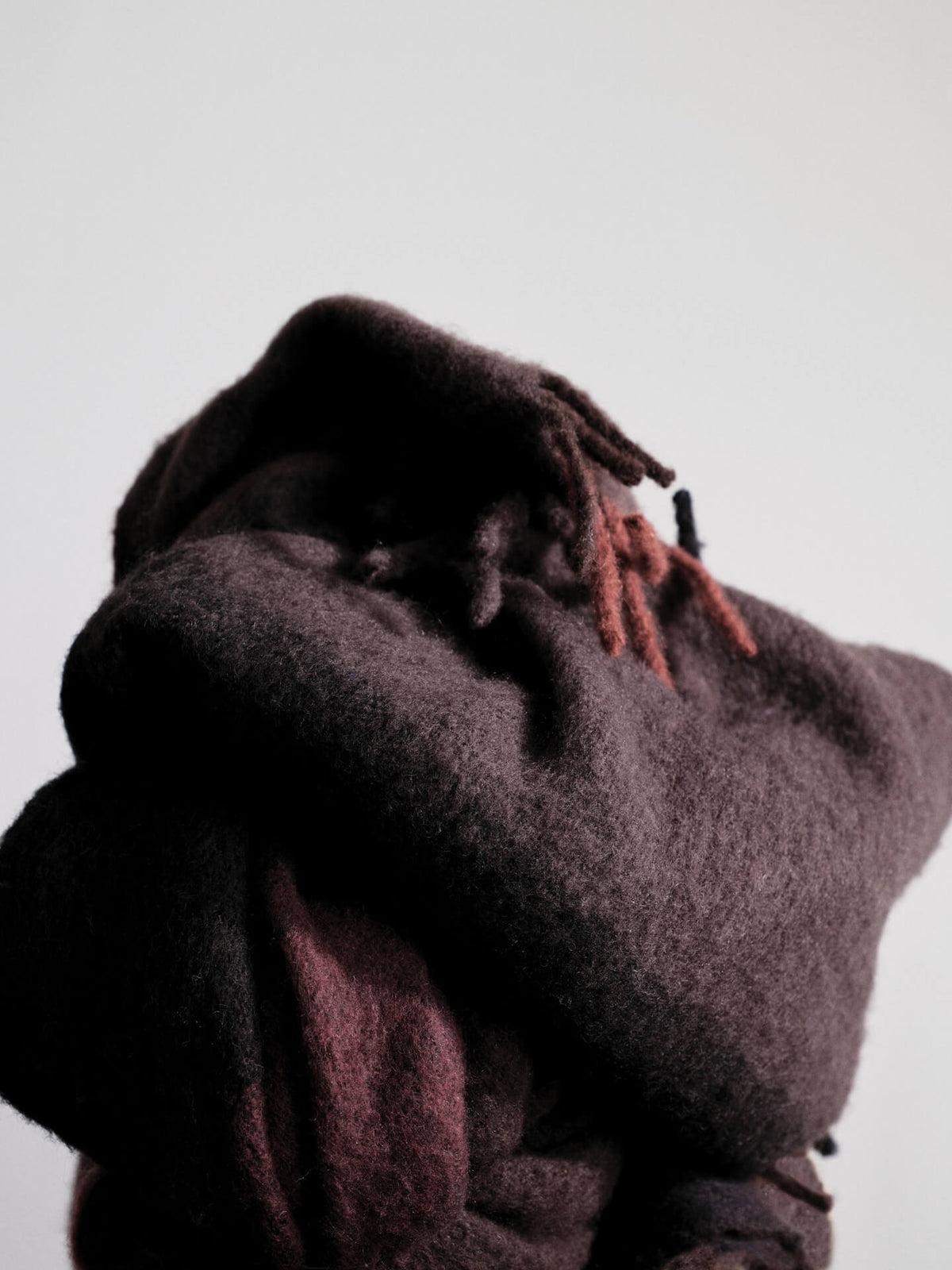 Koc Blur Mohair Blanket DARK CHOCOLATE/OXIDE RED