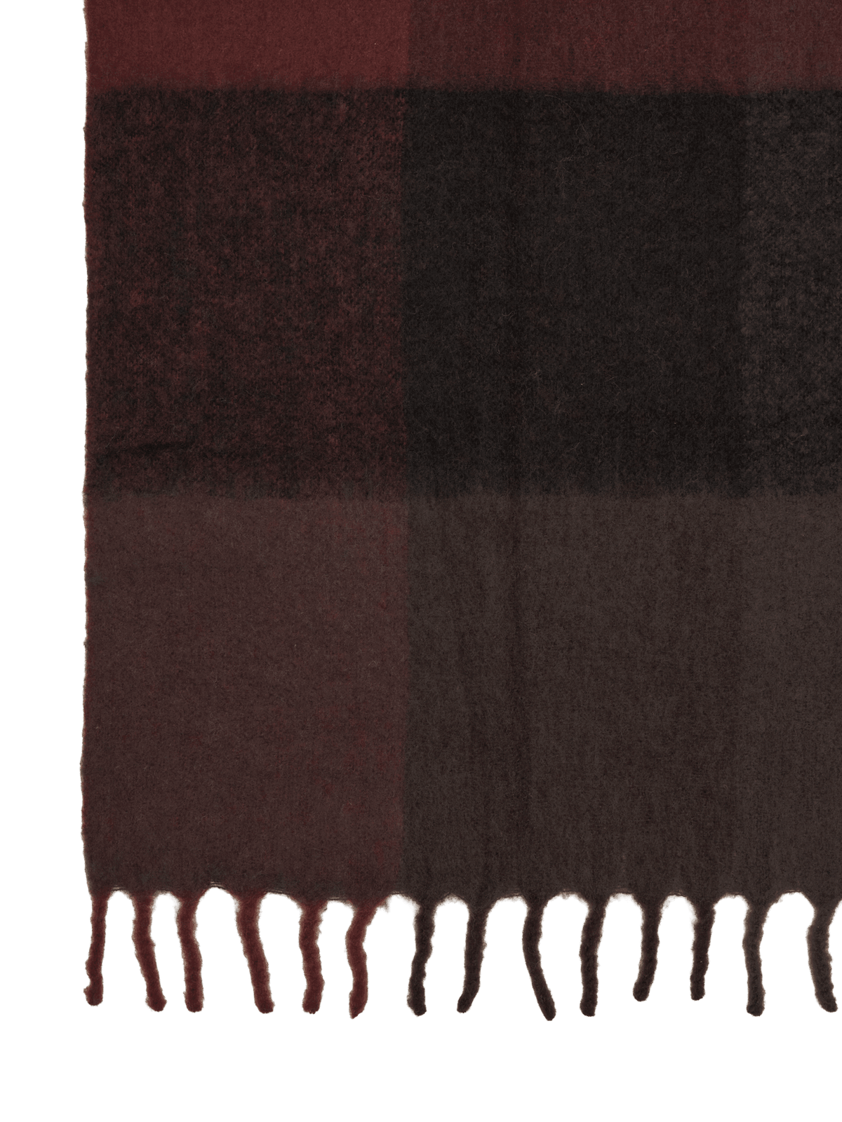 Koc Blur Mohair Blanket DARK CHOCOLATE/OXIDE RED