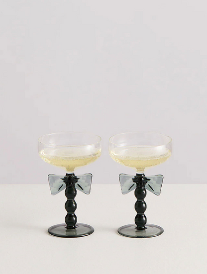 Komplet kieliszków Black Bow Coupes Maison Balzac BÉBÉ Concept 
