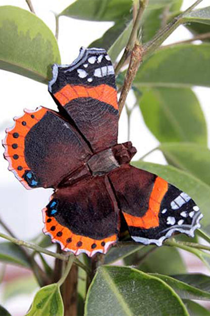 Wooden Magnet Butterfly Red Admiral