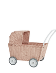 ratanový vozík pro panenky Strolley rose