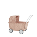 rattanowy wózek dla lalek Strolley