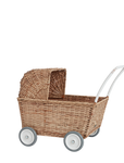 rattanowy wózek dla lalek Strolley natural