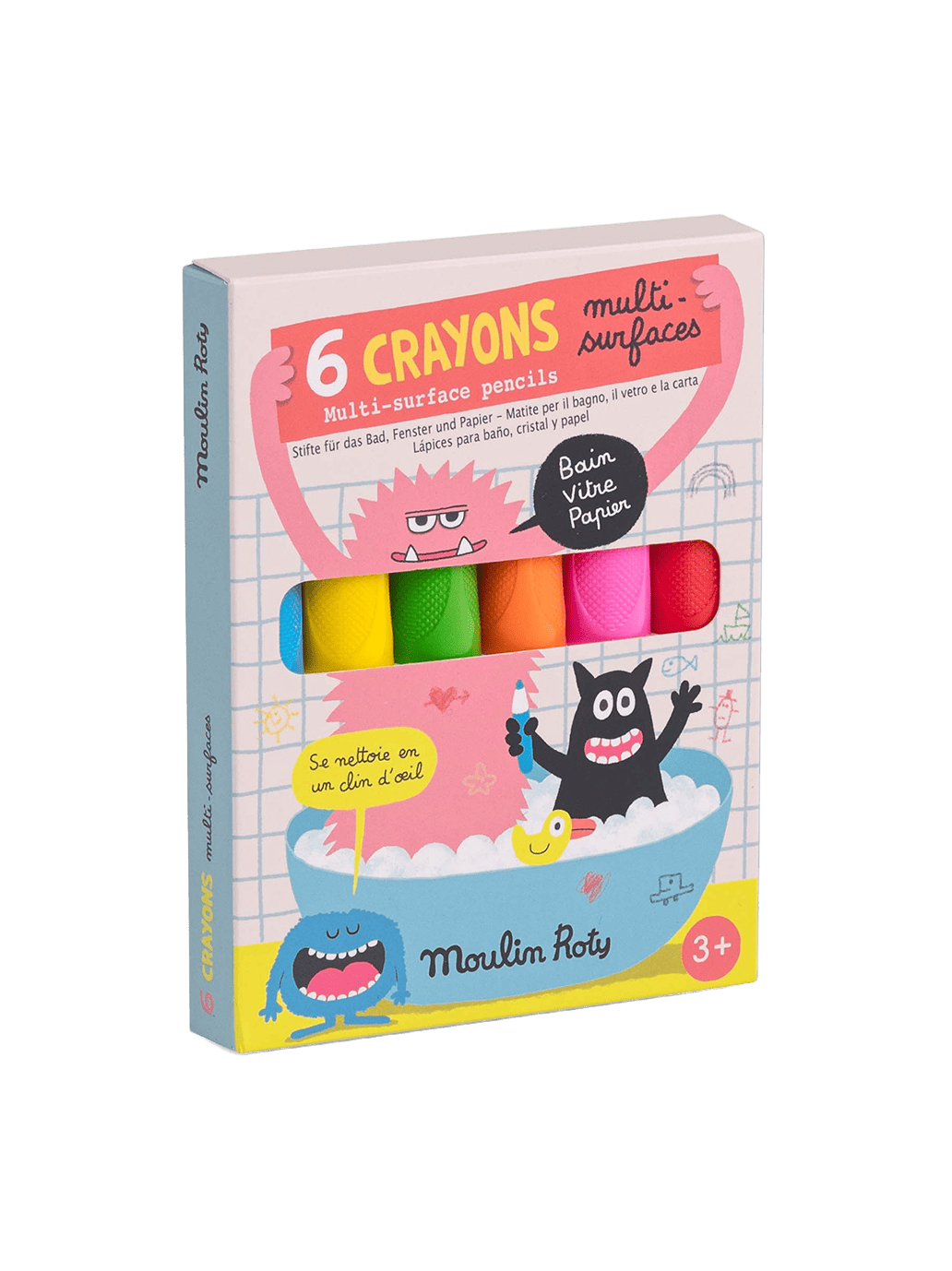 Kredki do malowania różnych powierzchni Moulin Roty BÉBÉ Concept 