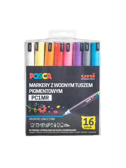 Markery z farbą plakatową POSCA PC1MR UNI BÉBÉ Concept 