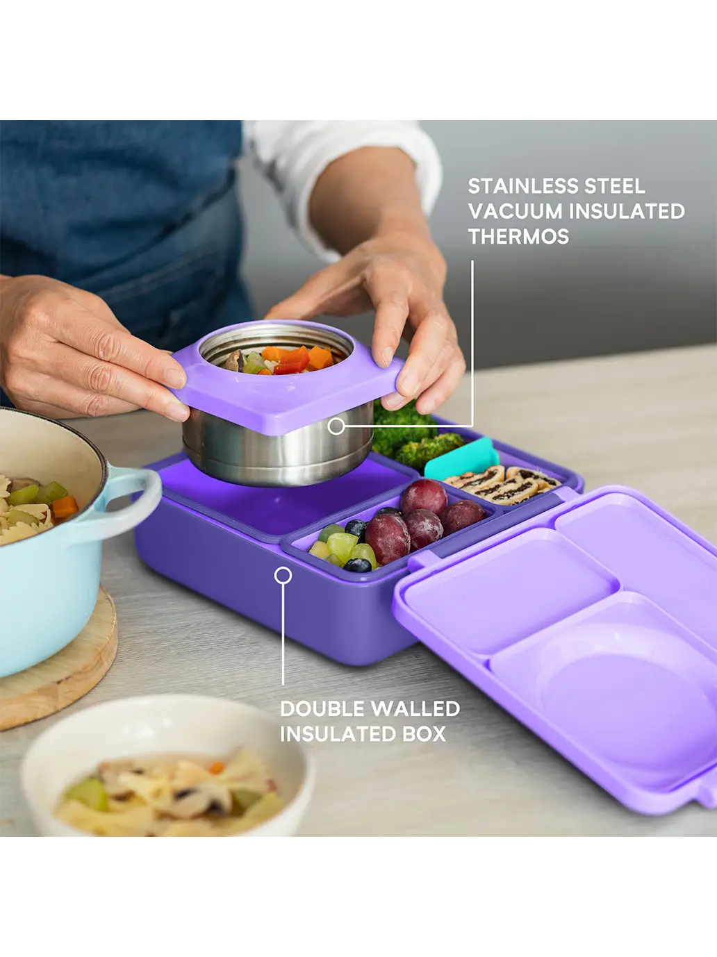 OmieBox lunchbox z termosem i przegródkami OMIE BEBE Concept 