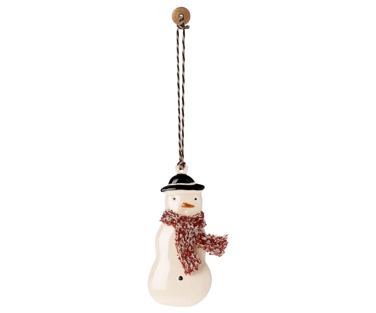OUTLET Metalowa ozdoba choinkowa Snowman
