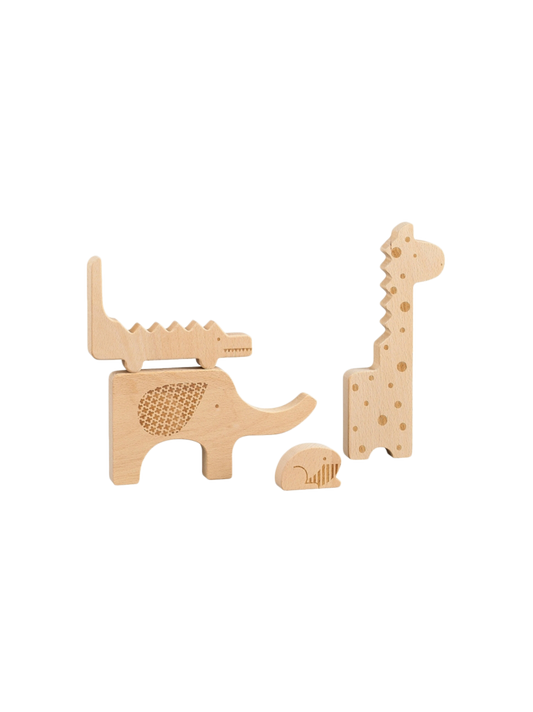 drewniane puzzle safari