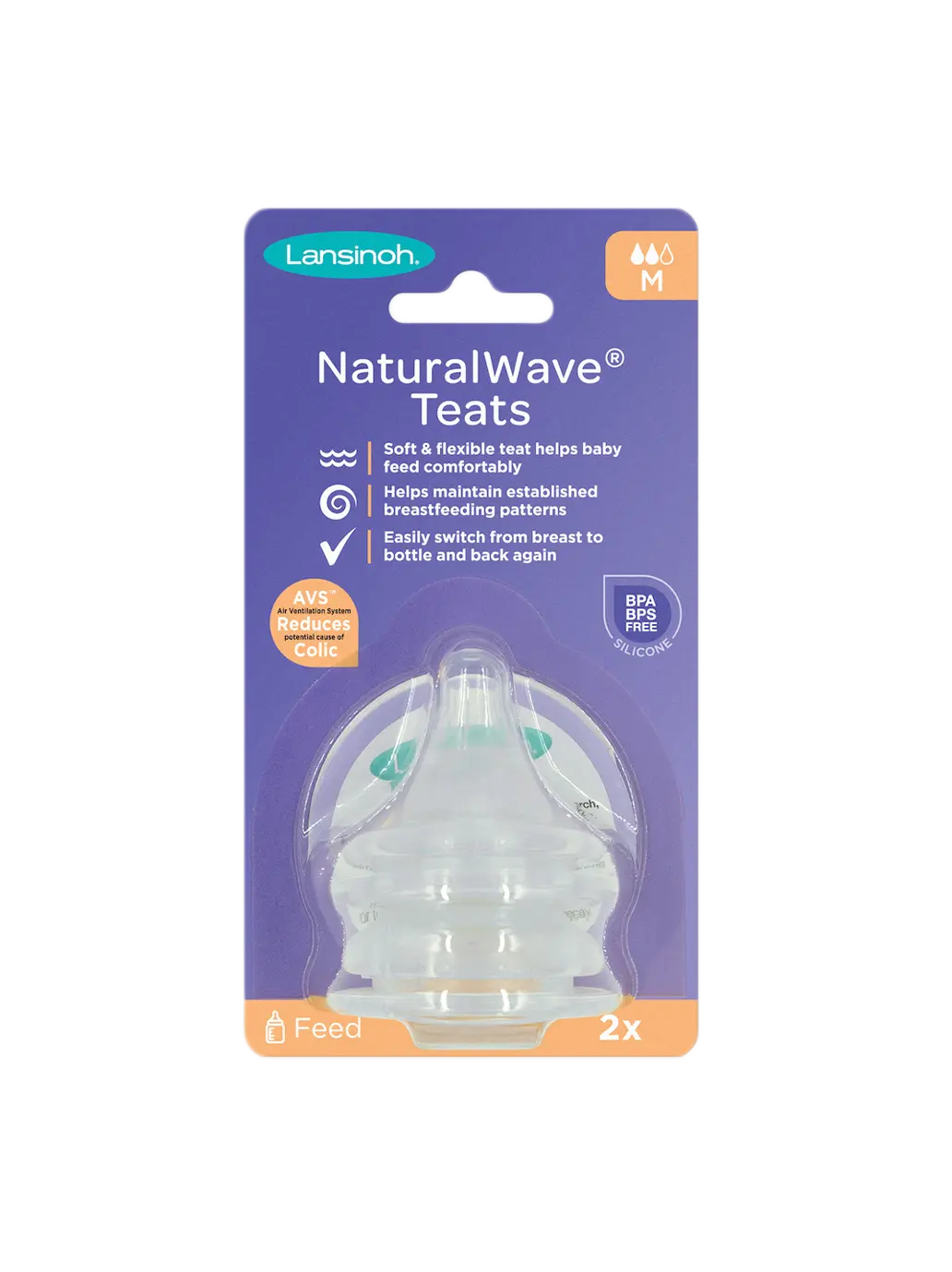 smoczki do szklanej butelki Lansinoh Natural Wave® 2 szt Lansinoh BÉBÉ Concept