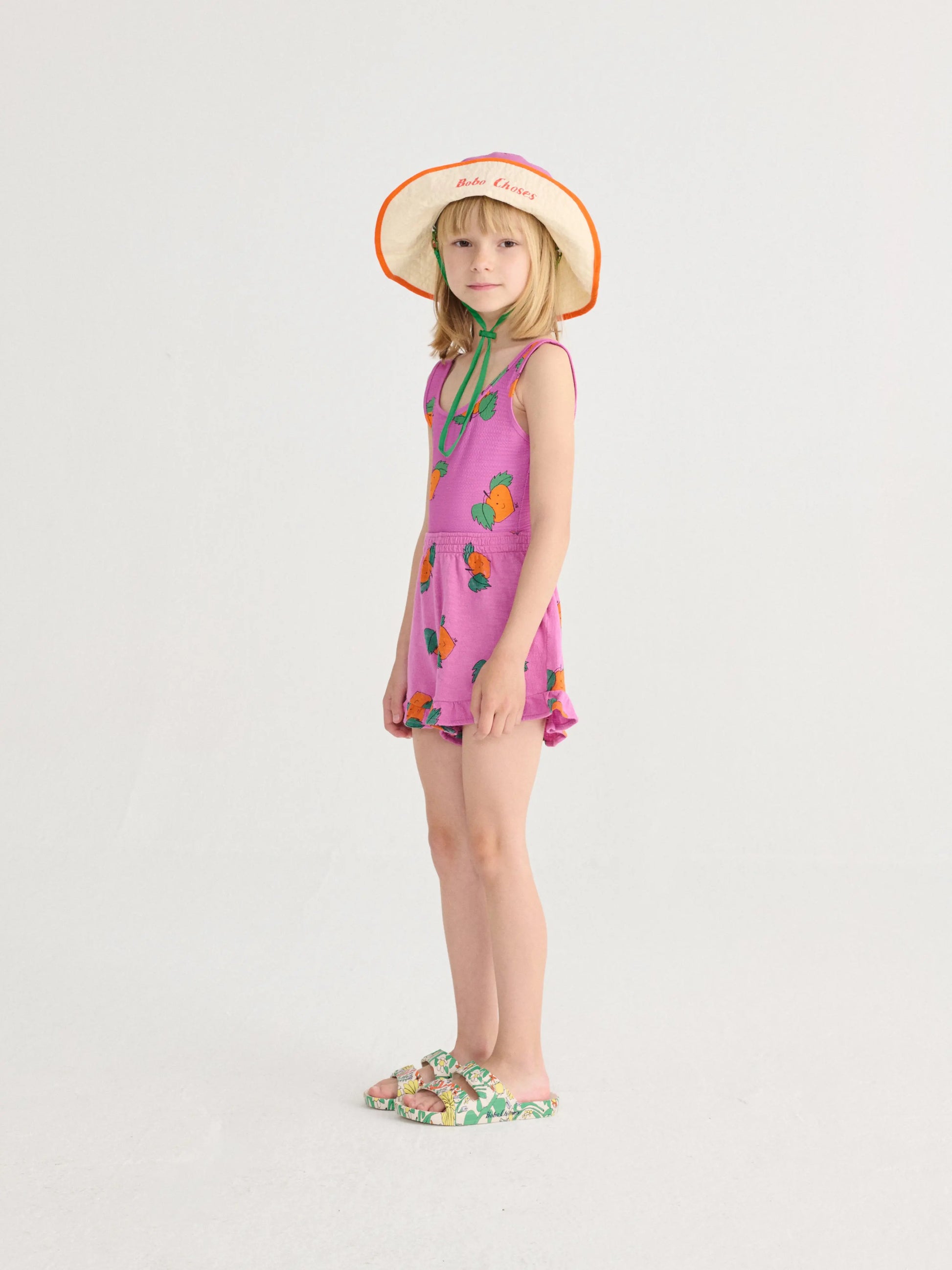 Tangerine all over ruffled shorts Bobo Choses BEBE Concept 