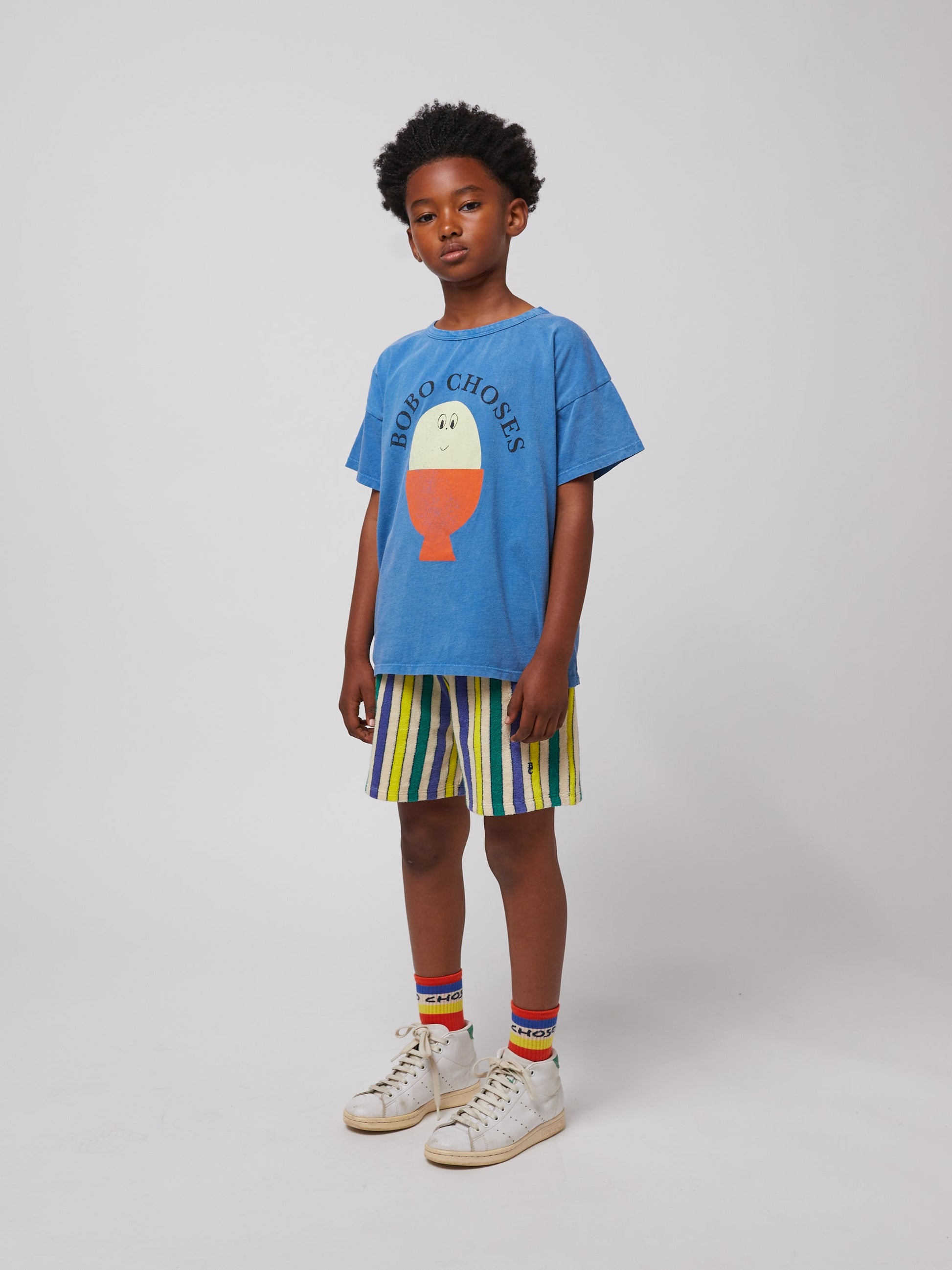Spodenki Multicolor Stripes terry cloth bermuda shorts Bobo Choses BÉBÉ Concept 