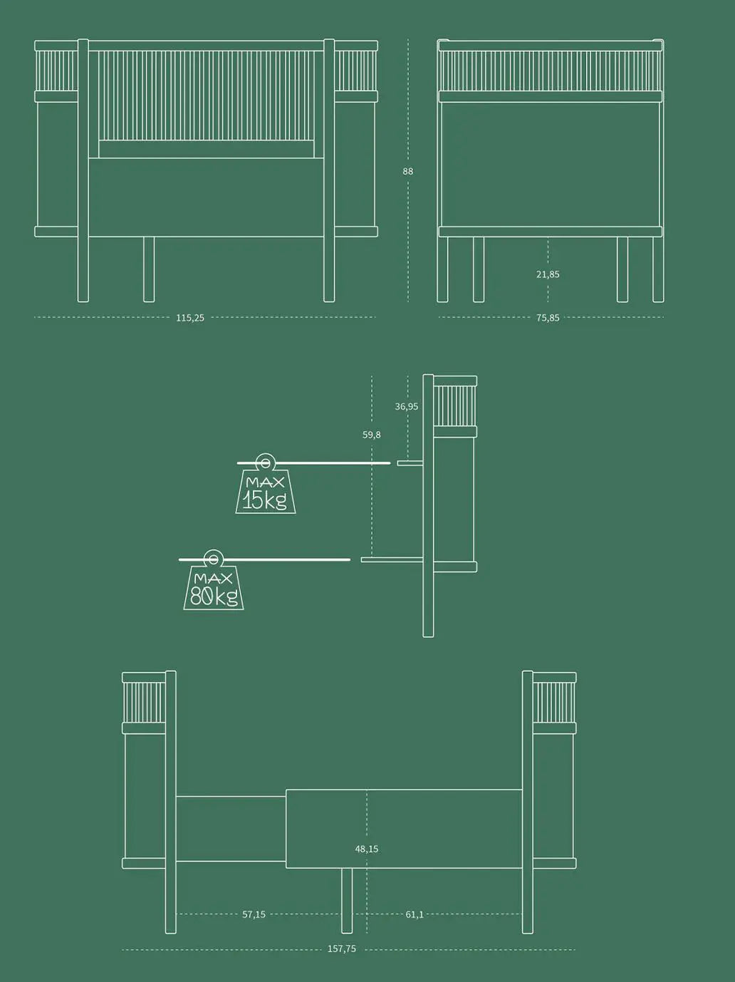 Łóżeczko rosnące z dzieckiem Sebra BÉBÉ Concept