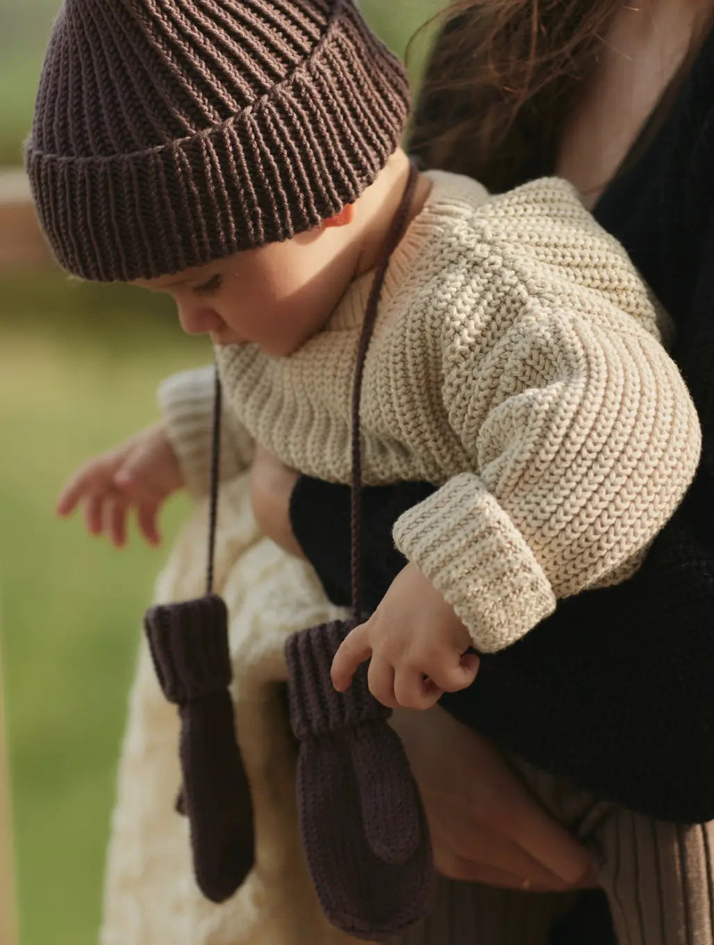 rękawiczki jednopalczaste z wełny merino Mille Family BÉBÉ Concept