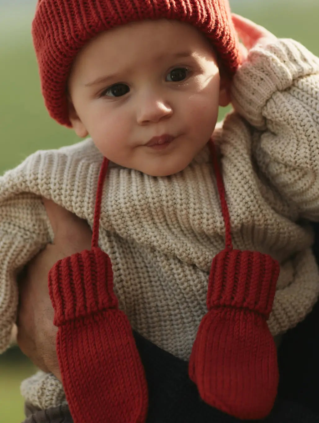 rękawiczki jednopalczaste z wełny merino Mille Family BÉBÉ Concept