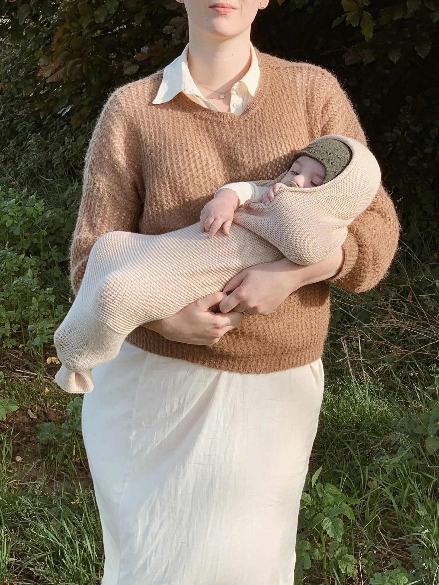 Kokon niemowlęcy z wełny merino Hvid BÉBÉ Concept