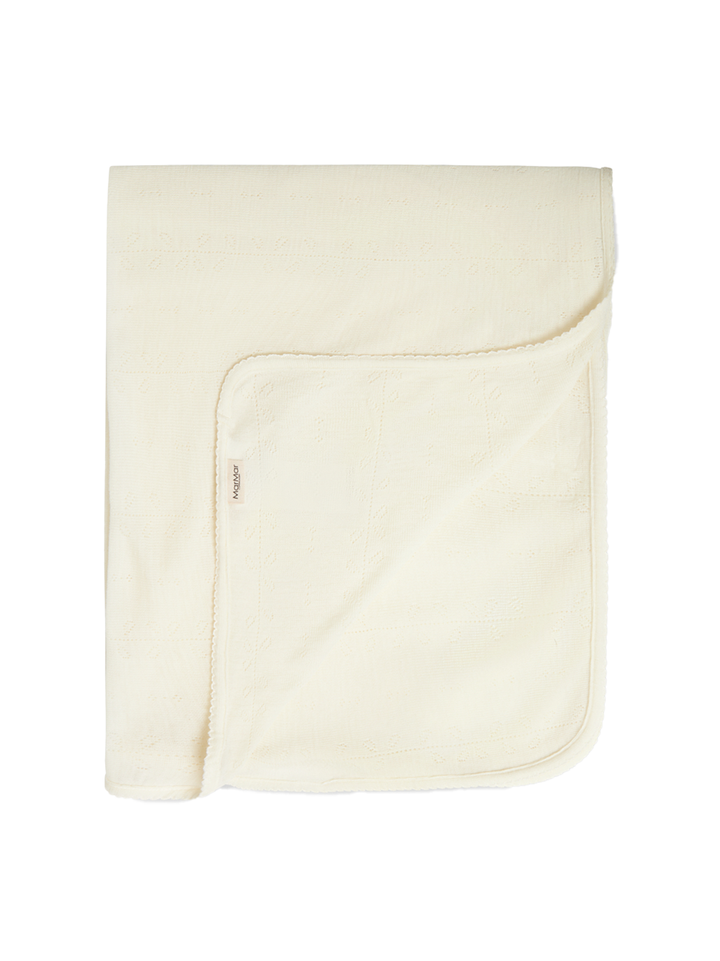 Kocyk niemowlęcy z wełny merino Alida Pointelle MarMar Copenhagen BÉBÉ Concept 