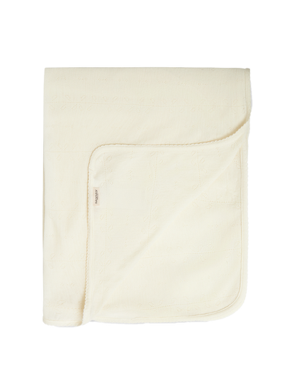 Kocyk niemowlęcy z wełny merino Alida Pointelle MarMar Copenhagen BÉBÉ Concept 