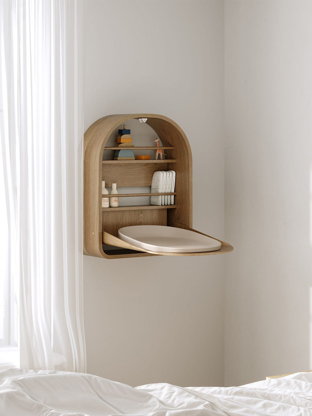Składany stół do przewijania Kai Wall Changing Table Kas Kopenhagen BÉBÉ Concept 