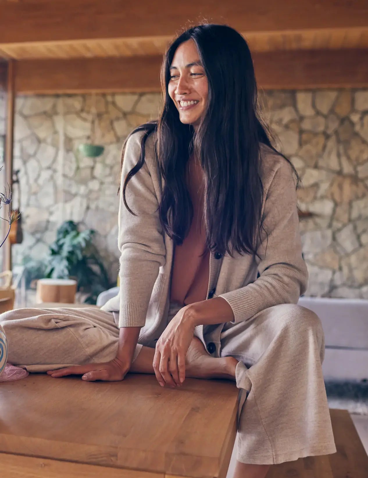 szerokie spodnie merino Mama Everyday Mille Family BEBE Concept 