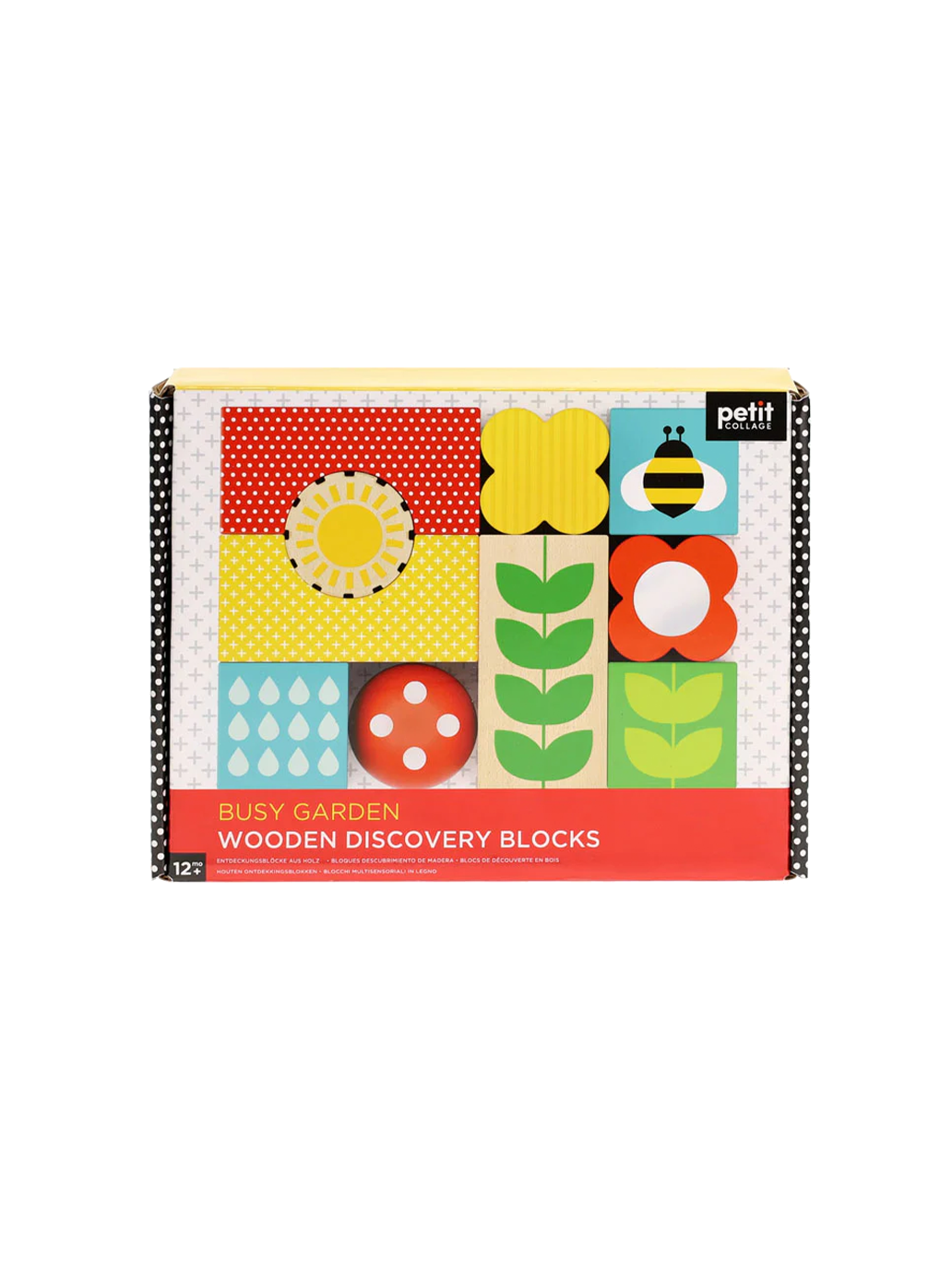 Drewniane klocki sensoryczne Busy Garden Petit Collage BÉBÉ Concept