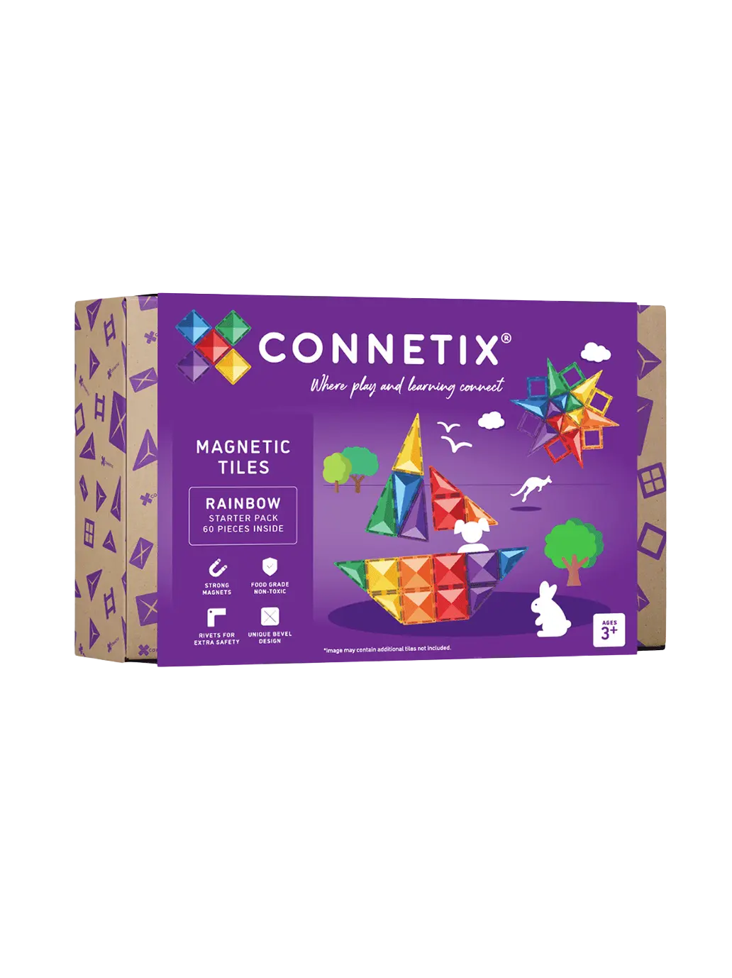 Klocki magnetyczne Rainbow Starter Pack Connetix BÉBÉ Concept 