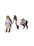 Маленька лялька-жокей з конем