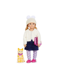 Malá panenka s mazlíčkem