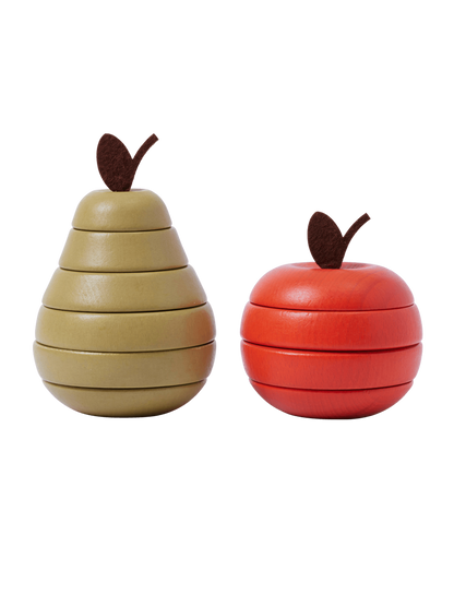 Zestaw zabawek Stacking Apple and Pear Ferm Living BÉBÉ Concept 