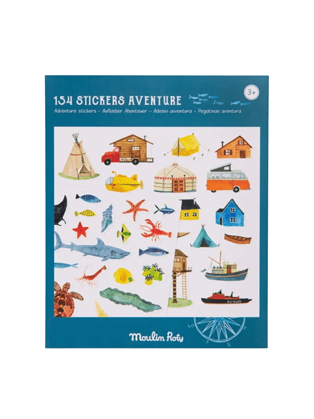 Zestaw arkuszy z naklejkami Adventure Moulin Roty BÉBÉ Concept 