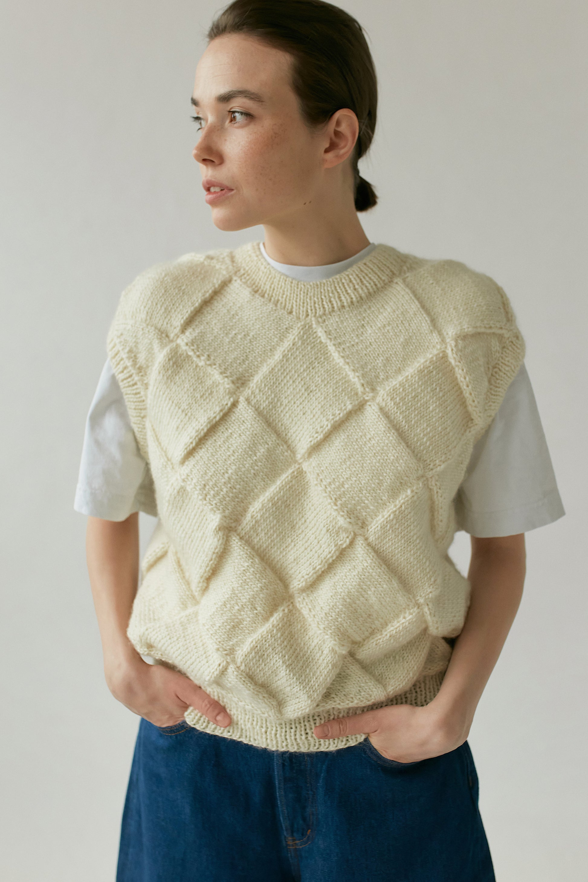 Kamizelka damska Sira z wełny merino Mille Family BÉBÉ Concept 