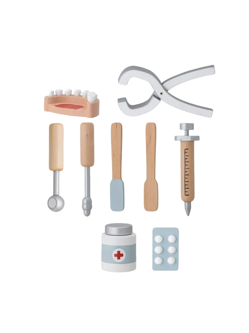 drewniany zestaw małego dentysty Eleo Dentist Play Set Bloomingville BÉBÉ Concept