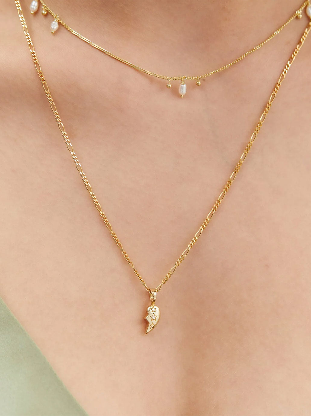 Dwie zawieszki Piece Of My Heart 14K GOLD